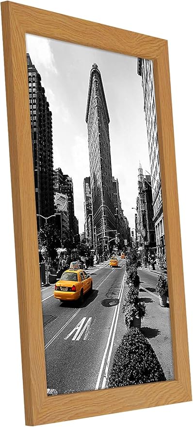 Americanflat 11x17 Picture Frame with Shatter-Resistant Glass - Signature Collection - Gallery-Style Frames Made of Engineered Wood - Photo Frame for Wall Display - Dark Oak