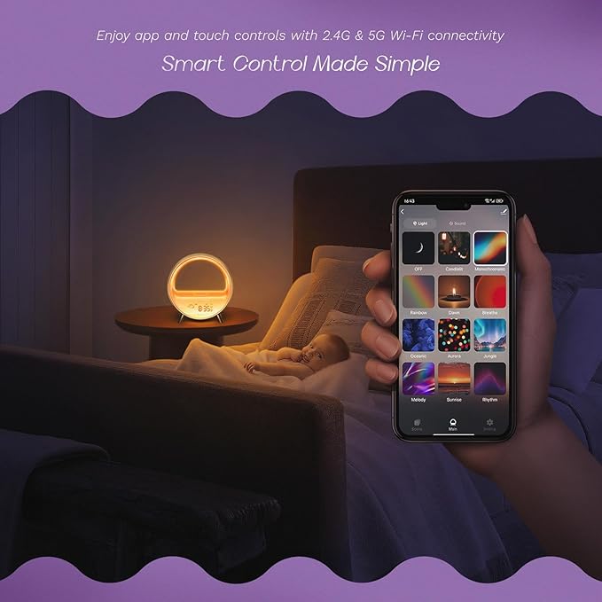 Dekala Sunrise Alarm Clock (App 5G WiFi Support)