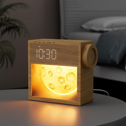 Sunrise Alarm Clock, Sound Machine & Gentle Wake-Up Light, Dual Alarms 20 Natural White Noise Machine for Heavy Sleepers Adults, Snooze, Timer, Dimmable Bedroom Bedside Moon Lamp, Better Sleep Gifts