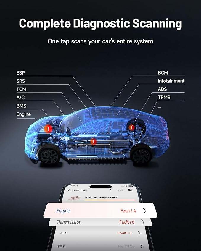 OBD2 Scanner Bluetooth TOPDON TopScan Pro, Bi-Directional Scan Tool with All System, 13+ Services for iOS & Android, FCA AutoAuth, CAN-FD, AI Assistant, Upgraded from TopScan Car Code Reader (Green)