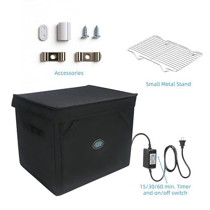 Large UV Sanitizer Box, 36L Portable Sanitizing and Cleaning Machine with 3-Level Timer, O-zone Foldable UV Cleaner Box for Household Use Like Phone, Towel, Key, Etc. with O-zone
