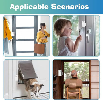 HENDUN Door Alarms When Opened with Remote, Door Bells Chimes, Door Security Sensor Pool Alarm for Kids Safety (2 Pack)