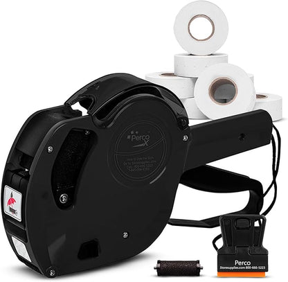 Perco X 1 Line Price Gun Kit - 1 Line Label Gun with 9000 White Blank Labels, and an Extra Inker