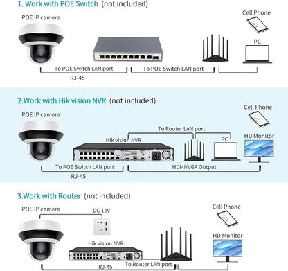 DS-2DE2A404IW-DE3 4MP PTZ IP Camera Outdoor/Indoor, 4X Optical Zoom, Low-Light Performance, IK10, IP66, 2.8-12MM Lens International English Version
