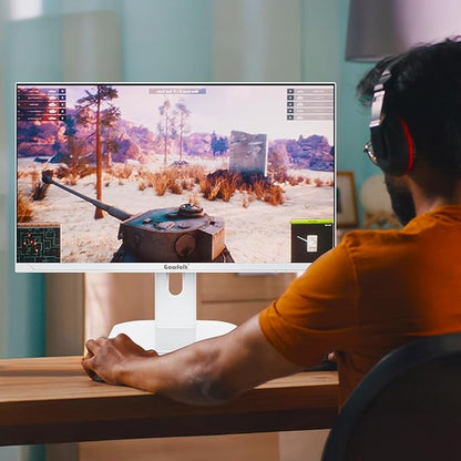 Gawfolk 27 Inch 4K Gaming Monitor 160Hz, White PC Computer Monitors UHD 3840 x 2160p, IPS Screen for Home & Office, Freesync, DP 1.4, HDMI 2.1, Eye Care, Wall Mount Compatible