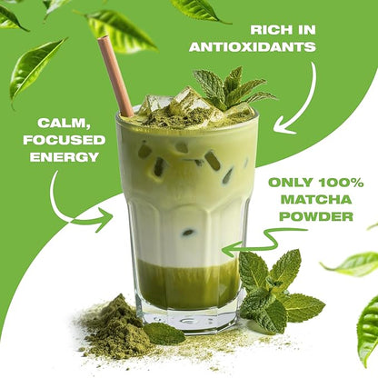 Organic Matcha Green Tea Powder (4-Oz) – Certified USDA Organic Powder for Matcha Latte, Tea, and Smoothies – Kosher, Non-Gmo, Antioxidant Rich Fruit Tea by Total Tea