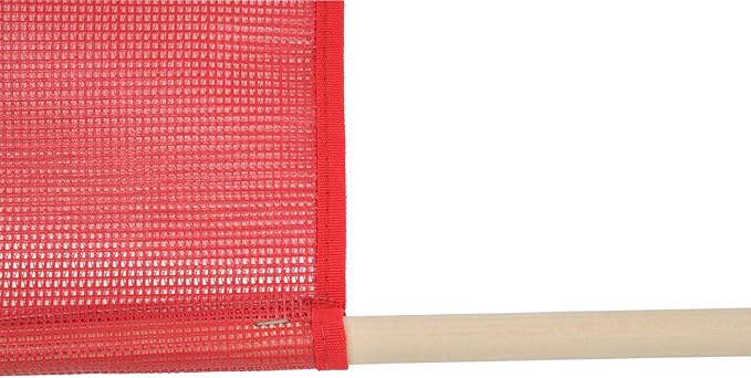 Mytee Products Red Safety Flags for Trucks with Dowel, DOT Compliant - 18 Inch x 18 Inch High Visibility Vinyl Mesh Warning Flags, 4 Pack