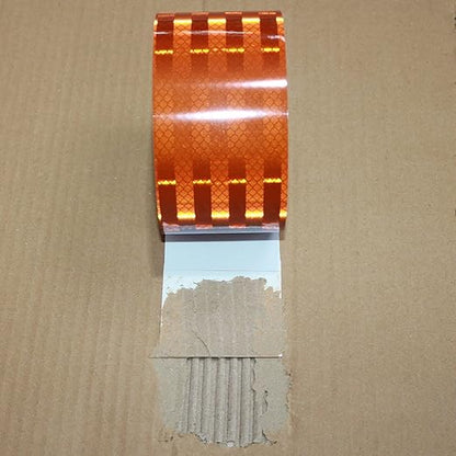 Non Fading Reflective Tape Brown 3 inch, Outdoor Waterproof High Visibility Warning Industrial Marking Tape, Safety Stickers (68 feet)
