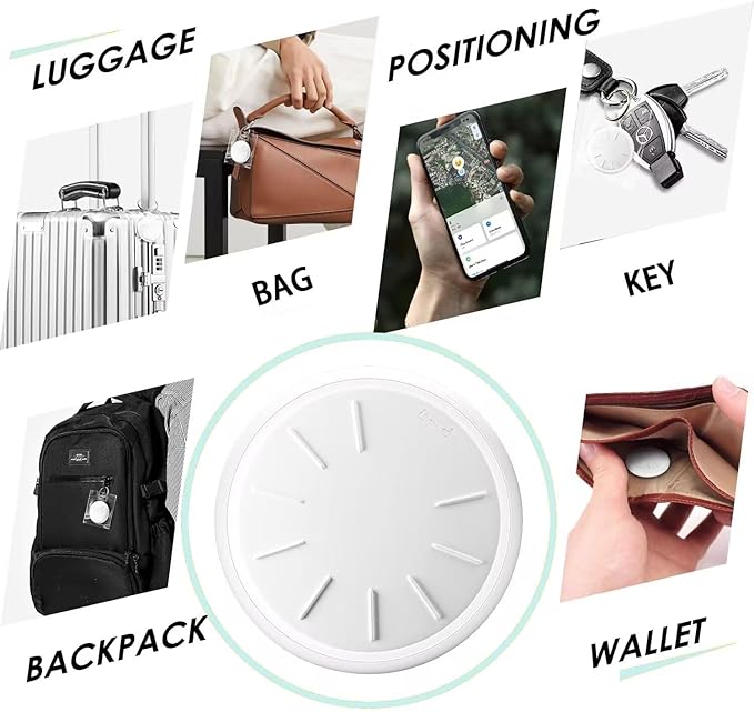 Air Tracker Tags-2 Pack, Item Tracker with Waterproof Case for Your Keys, Wallet etc, Luggage Tracker Works with Find My APP (iOS Only)