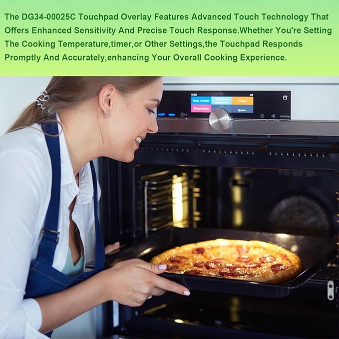 DG34-00025C Range Membrane Switch Touchpad Overlay-Compatible with Samsung Stove/Oven NX58R4311SS/NX58R4311SG,Replaces 4963022/AP6885265/PS12721647