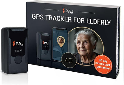 PAJ GPS Easy Finder – Human Tracking Device, GPS Tracker for Kids, Elderly, Seniors, Dementia, Alzheimer, up to 14 Days Battery Life, Real Time GPS Tracker, SOS Emergency Button & Shutdown Alarm