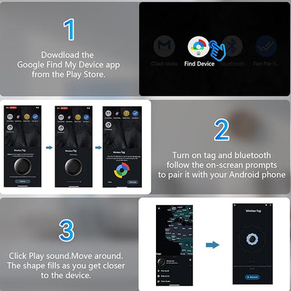 Bluetooth Smart Tags for Android,Air Tracker Tags-4 Pack Android,Keys Finder,Item Locator Works with Google Find Hub App(Android only),Android Tracker Tag for Keys,Luggages,Backpack,Wallet