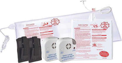 Secure Chair and Bed Alarm for Elderly Adults - Two Alarm Monitors, Bed Sensor and Chair Sensor - Bed Alarms and Fall Prevention for Elderly Dementia Patients
