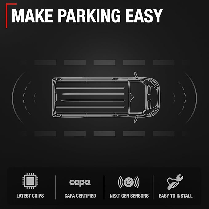 Car Parking Sensors - Compatible with 2019-2022 Ford Transit - Front or Rear Bumper Parking Aid Sensor, Backup Reverse Parking Assist Kit - OEM JU5Z15K859B