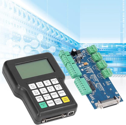 CNC Offline Controller, 3 Axes CNC DSP Remote Hand Control Supports High Microstepping Offline Control Module, Control Board USB Port CNC Router Controller for CNC Lathe Engraving Milling Machine