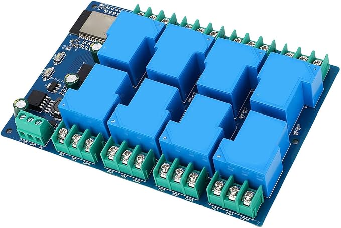 EVGATSAUTO 8 Channel Relay Module, PCB Construction, Remote Control WiFi Smart Switch for Home Automation and Access Control