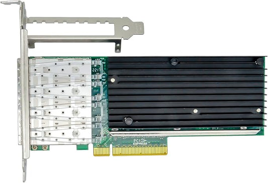 with Intel Chipset X710-DA4 4Port SFP+ 10Gb Ethernet Converged Network Card Adapter ISCSI NFS DDJKY PCI-e3.0 x8 Controller NIC