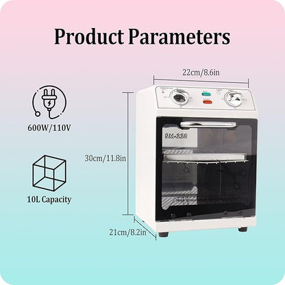 High Temperature Sterilizer, 8L Large Capacity Dry Heat Sterilizer, Max. Temperature 220℃, With Temperature Control & Timer, For Hair Salon Spa Nail Salon, Tool Sterilizer