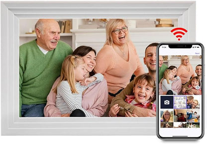 Sorandy 10.1 Inch Digital Picture Frame, WiFi Smart Photo Frame with 1280x800 IPS HD Auto Rotate 32GB, Share Photos Remotely via App for Home Office Gift