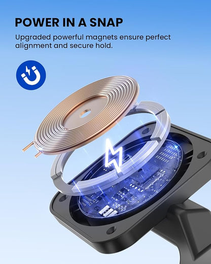 3-in-1 Magnetic Charging Station for Apple: CIYOYO Wireless Fast Charger Stand for iPhone 16/15/14/13, Apple Watch/AirPods Portable Charging Pad for Office Bedside Gift