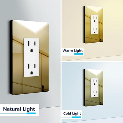 LIDER Decorator Metal Wall Plate, Temperature and Impact Resistant, 201 Stainless Steel, Screwless Cover, Modern Decoration Upgrade, Mid-Size 1-Gang 4.88" x 3.11", Polished Brass, LSMWP-31M-PB