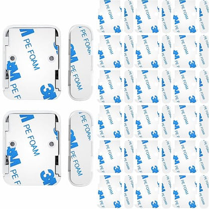 Safe Entry Sensors Replacement Adhesive Strips for SimpliSafe – Pre-Cut Replacement Tape for Sensors & Magnets | No Cutting Needed, Residue-Free Removal | Pack of 20 Sensor Pads & 20 Magnetic Pads