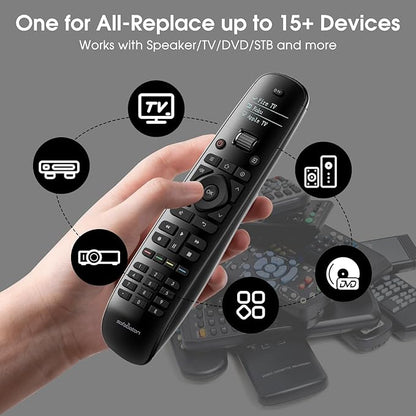 SofaBaton U2 Universal Remote Upgrade Backlit Button,Improved Scroll, All in One Universal Remote Control with App Control, Custom Macros, Compatible with Smart TVs,Sound Bar and DVD