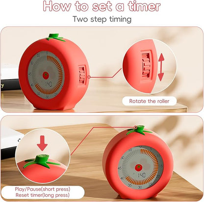 Visual Timer for Kids, 299-Minute Cute Kids Pomodoro Timer with Eye-Protection Screen & Protective Case, Homeschool Supplies Study Teaching Time Management Tool