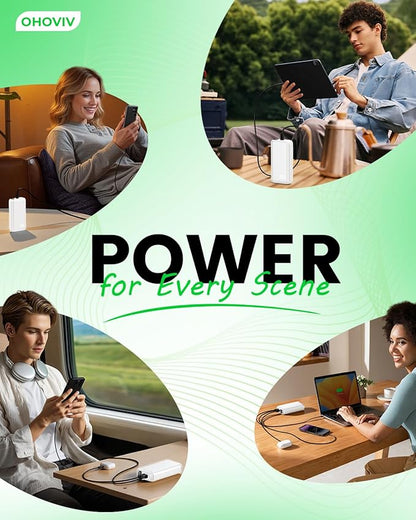 Portable Charger 50000mAh Power Bank - 22.5W Fast Charging External Battery Pack,USB-C Portable Phone Charger for iPhone 17/16/15/14/13 Pro Android Samsung, for Travel Camping Essential-White
