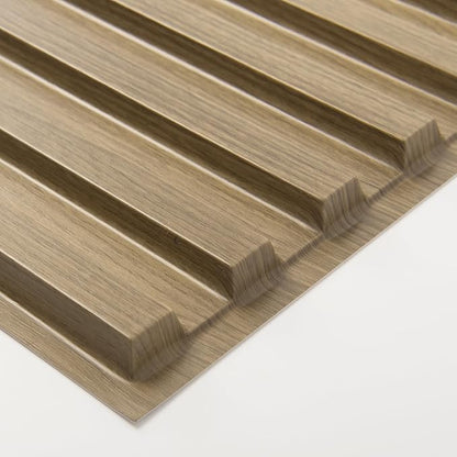 Art3d 12-Pack Slat Design 3D Wall Panels for Interior Wall Decor, 2x4 FT PVC Decorative Drop Ceiling Tiles - Walnut