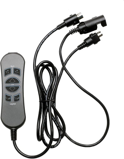 Fruhdi 6 Button 5 Pin Prong MLSK89-A2 Hand Control Handset Remote with USB and Backlight for Lift Chairs Power Recliners