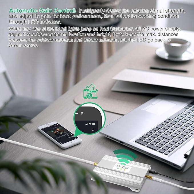 Cell Phone Signal Booster for Home Office | Boost 4G 5G LTE Signal Verizon and AT&T on Band 12/13/17 | Dual Band Cellular Repeater with High Gain Antennas Cover 5000 sq ft | FCC Approved
