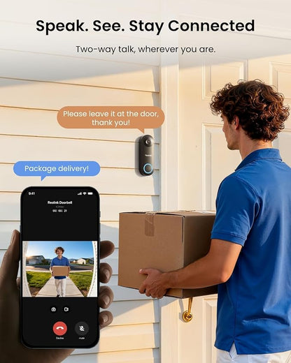 REOLINK Doorbell PoE with 256GB microSD Card Bundle, 2K PoE Doorbell Camera with Chime, Local Storage, No Monthly Fees