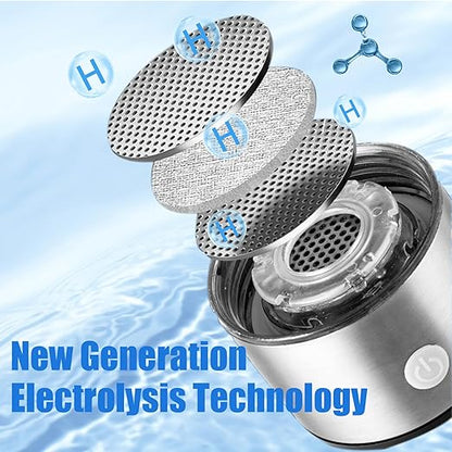 2025 New Hydrogen Water Bottles, Portable Hydrogenated Water Bottle with SPE PEM Technology, 420ml Hydrogen Water Bottle Generator, Rechargeable Ionizer Machine for Office, Home, Travel