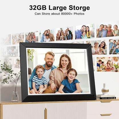 Large Digital Photo Frame 16.2"-Digital-Picture-Frame - 32GB Dual-WiFi Digital Frame, No Touch Screen, Slideshow, Load Photo Video from Phone via APP Email, Free Cloud Storage, Gift for Mom Dad