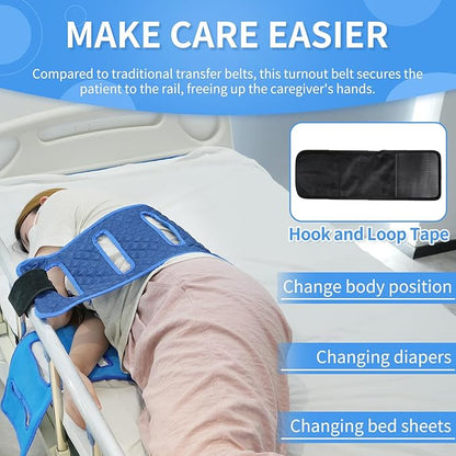Transfer Sling with six Handles -Padded Assist Gait Belt - Heavy Duty Patient Lift with Straps -Mobility Standing and Lifting Aid for Disabled, Elderly, Injured -Safely Move from Bed and Wheelchair