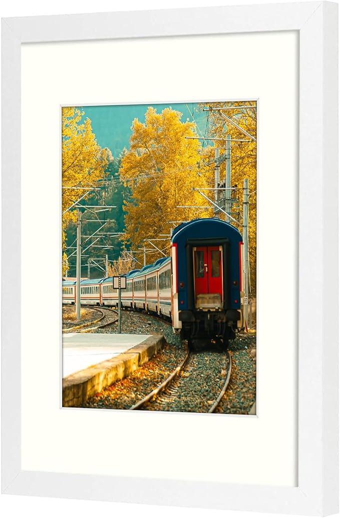 Golden State Art, 11x14 Picture Frame, Poster Frame in White, Display 8x10 with Mat or 11x14 Without Mat, 2 Pack