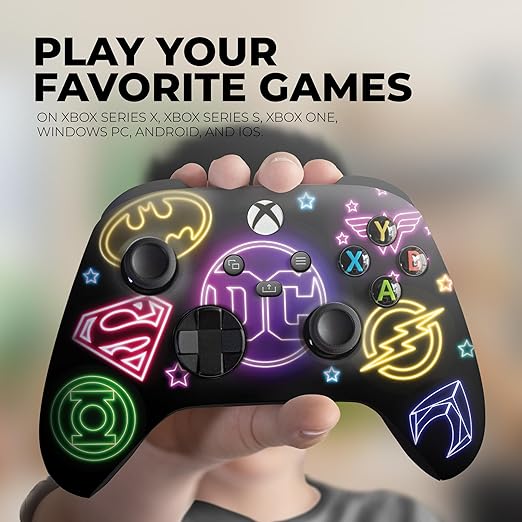 DreamController DC Comiic NEON Custom X-box Controller Wireless compatible with X-box One/Series X/S Proudly Customized in USA I Permanent HYDRODIP Print(NOT JUST A SKIN)(MODDED)
