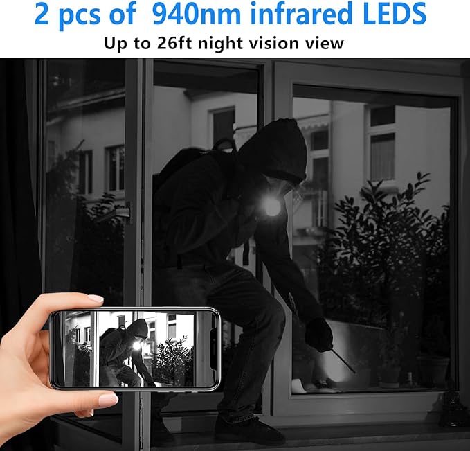 Smallest Wireless WiFi IP Camera,HD1080P Spy Camera,Portable Camera,Portable Video Recording Live Feed,Baby Monitor with Night Vision,Motion Detection,Cloud Storage for Security with iOS Android APP