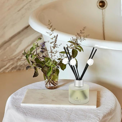 Brakula 2 Pack Reed Diffuser Set, Real Flower Scented, Home Fragrance with 14 Sticks Bathroom Decor, Reed diffusers for Home 6.76 fl oz (Real Flower)