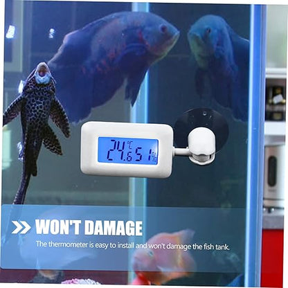 Toyvian Digital Thermohygrometer for Reptile Enclosure Snake Tank Indoor Humidity Accurate Temperature Measurement Large Display Screen Suction Cup for Easy Installation