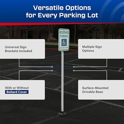 Impact Recovery - Sta-Rite Flexible Sign Post - Sign Holder - Handicap Parking Signs - Made in the USA - 78” Van Accessible Signage
