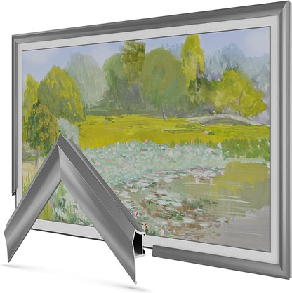 Graphite Prismatic 32" Alloy Deco TV Frame - Compatible ONLY with Samsung The Frame TVs (Fits 2021-2025, LS03A, LS03B, LS03C, LS03D, LS03FA)