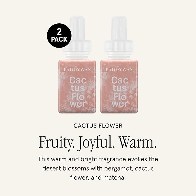 Pura & Pure Placid Home Scent Refill - Smart Home Air Diffuser - Up to 120-Hours of Luxury Fragrance per Refill - Spring & Summer Fragrance - 2 Pack, Cactus Flower
