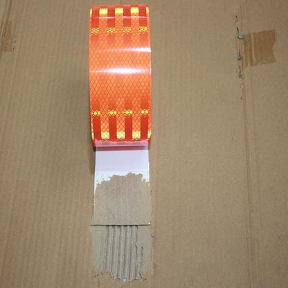 Non Fading Orange Reflective Tape Outdoor Waterproof 2 inch Wide, High Visibility Industrial Marking Tape, Safety Adhesive Stickers (168 feet)