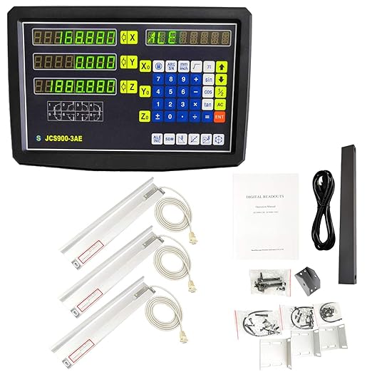 2/3 Axis Digital Readout and TTL Precision Linear Glass Scale DRO Encoder for Milling Lathe. Note:Display&Scales Sold Separately,Pls Select The Size Options! (1000mm Travel Length Scale ONLY(40''))