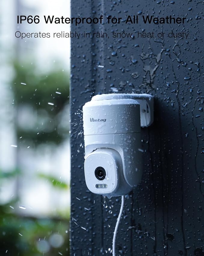 VIMTAG 2.5K Outdoor Cameras for Home Security, 4MP Security Camera Outdoor, 2.4G/5G WiFi, Wired Outside Camera for House with Audio and Video, Motion Sensor, Color Night Vision, SD Card/Cloud Storage