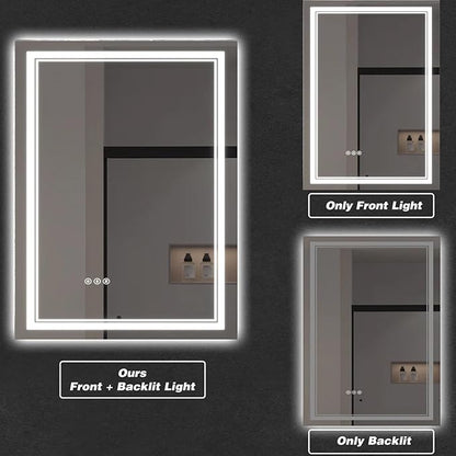 LED Bathroom Mirror with Lights, Wall Mirrors