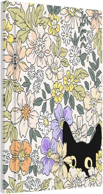 Decorative Light Switch Plate Covers Cute Black Cat in a Flower Patch Botanical Garden 1 Gang No Device Single Blank Outlet Covers Wall Plate Light Switch Covers for Bedroom Home Decor