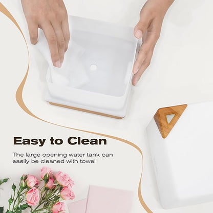 ASAKUKI 700 ml Essential Oil Diffuser for Home and Office, 7 LED Lights Aromatherapy Humidifier with Auto-Off Safety Switch